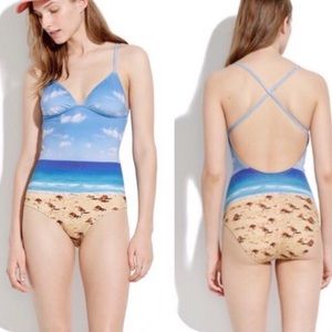 Madewell beach day one piece swimsuit